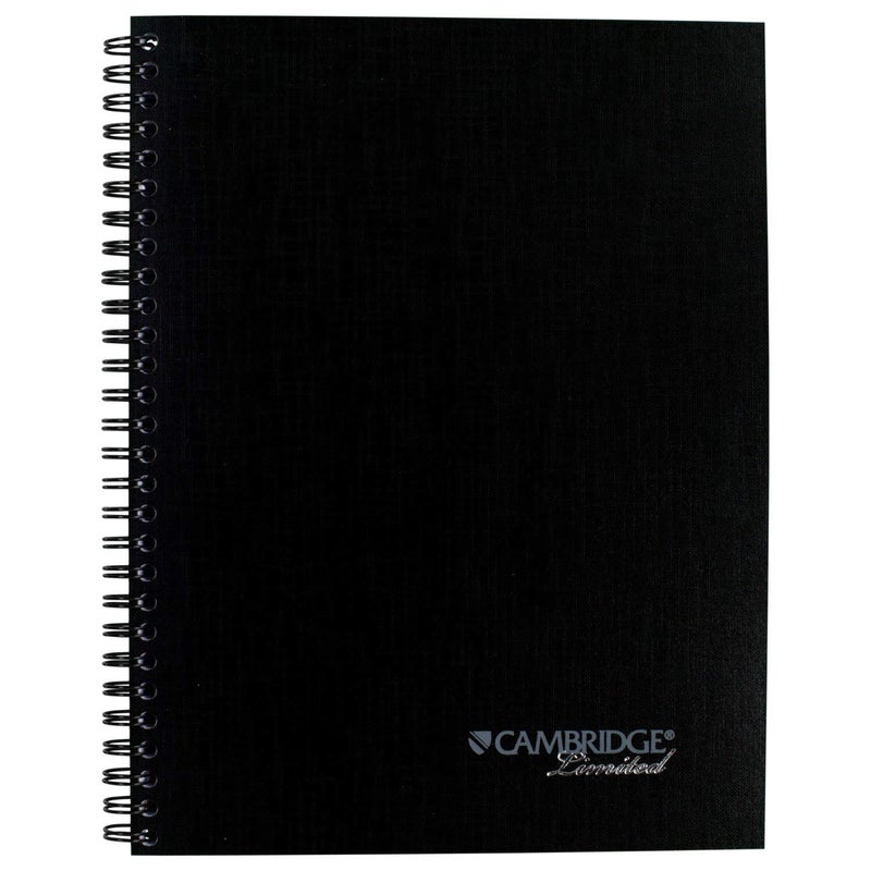 Cambridge Limited Notebook, 9-1/2â€ x 7-1/4â€, 80 Sheet Business/Meeting Notebook, Black, 4 Pack (06982) - Image 1